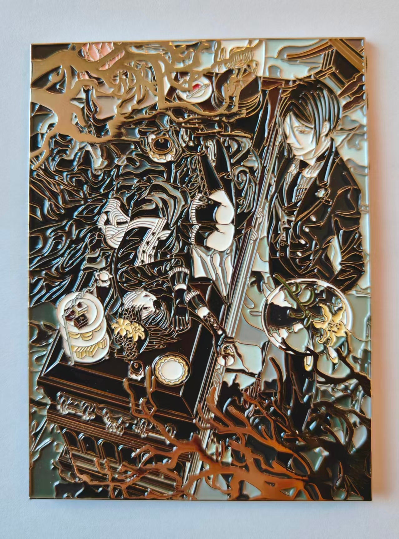 Black Butler Sebastian & Ciel Hard Enamel Limitation Pin | Gothic Coffin Scene, Kuroshitsuji Anime Collectible Badge