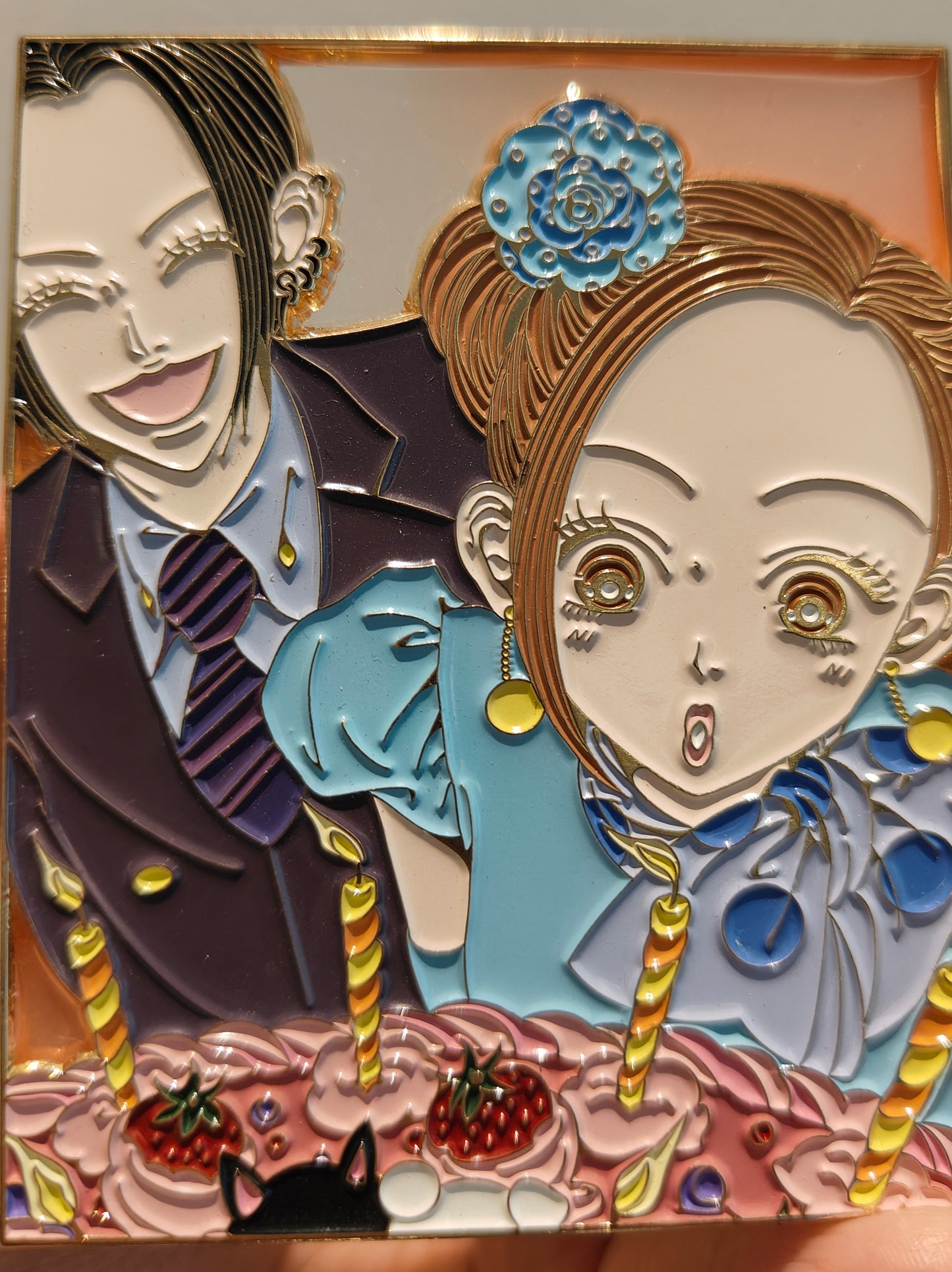 Nana Osaki & Hachi Komatsu Birthday Cake Hard Enamel Limitation Pin | Anime Collectible