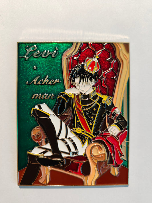 Attack on Titan Levi Ackerman Royal AU Hard Enamel Limitation Pin | Anime Collectible