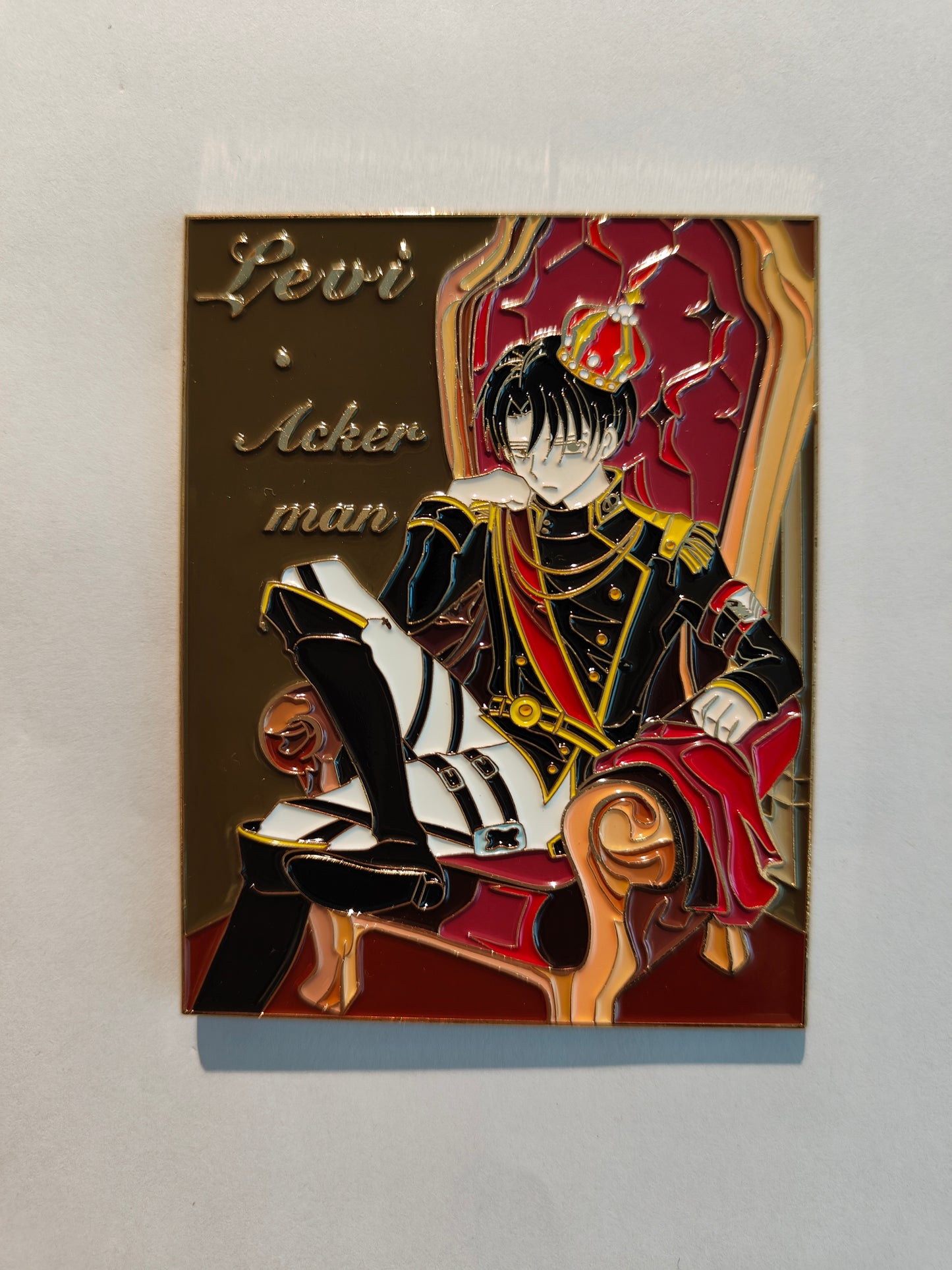 Attack on Titan Levi Ackerman Royal AU Hard Enamel Limitation Pin | Anime Collectible