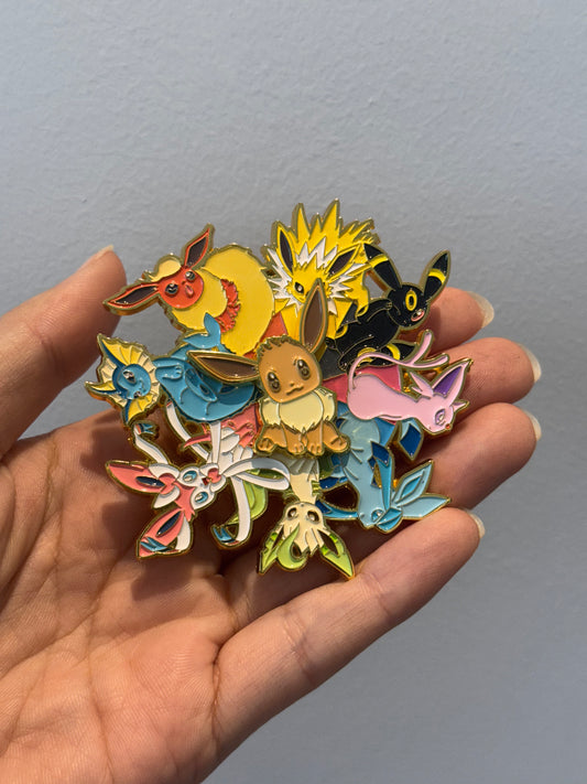 Eevee Evolution Family – Rotating Design Enamel Pin