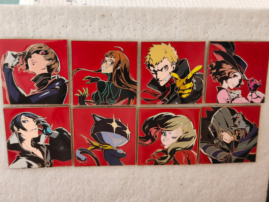 Persona 5 Phantom Thieves Full Set Hard Enamel Limitation Pin | Game Collectible Pins