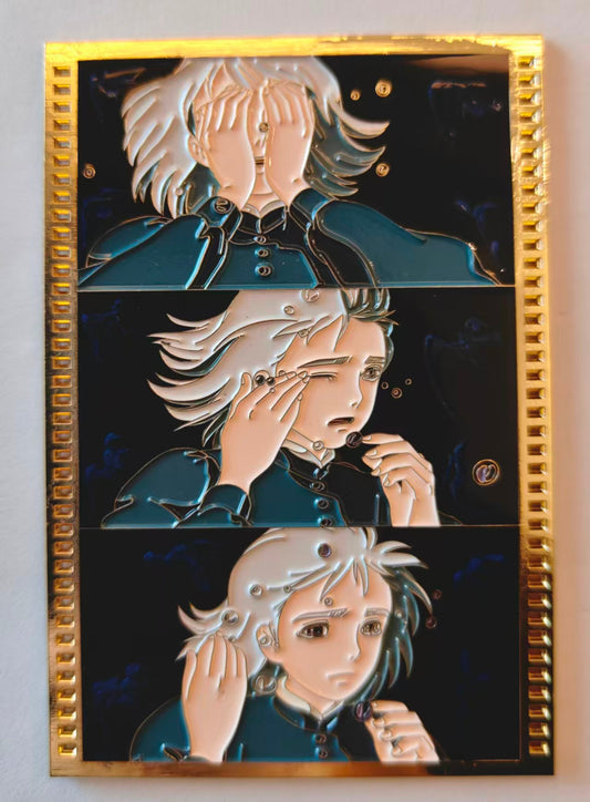  Howl's Moving Castle Sophie Hard Enamel Limitation Pin | Film Strip of Sophie's Tearful Transformation, Studio Ghibli Collectible Badge
